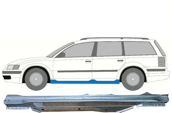 Volledige dorpel voor Volkswagen Passat B5 1996-2005 / Links
