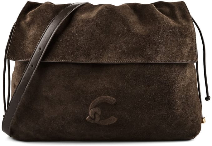 Coccinelle Lidia Suede Bim - Schoudertas 40 cm (fango)