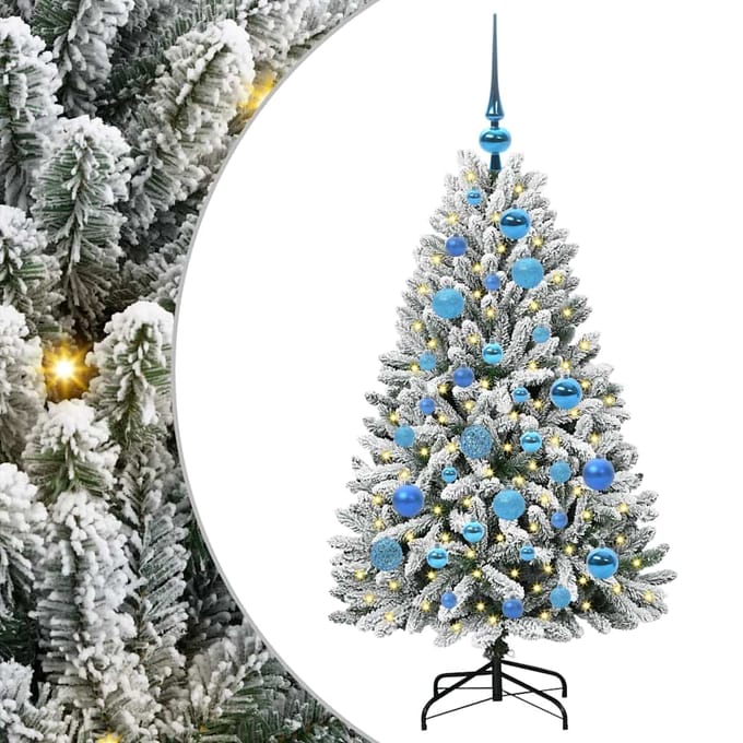 vidaXL - Kunstkerstboom - 120 - cm - 150 - LED's - Warmwit - PVC - en - Staal