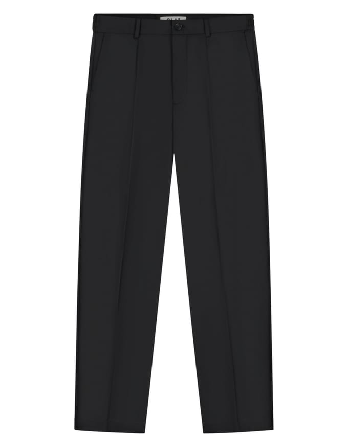 Olaf Regular Wool Pleated Pantalons Zwart M260409