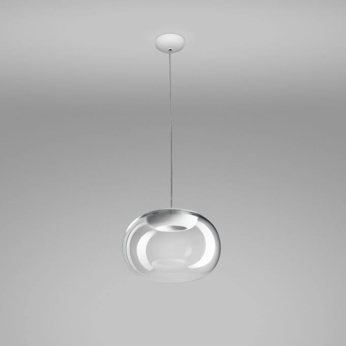 Stilnovo La Mariée LED hanglamp transparant/wit