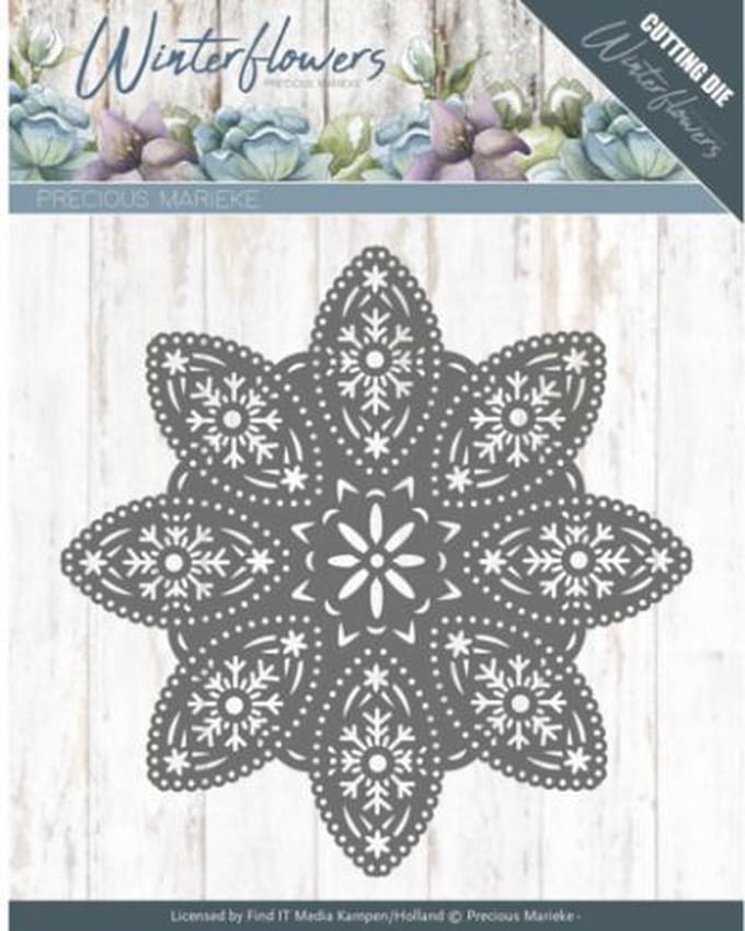 Dies - Precious Marieke - Winter Flowers - Floral Snowflake