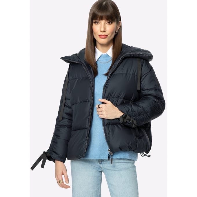 Wittchen Dames oversized gewatteerde jas met manchetten aan de mouwen