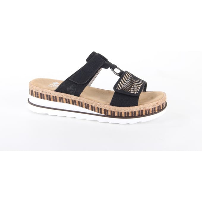 Rieker Slippers E1/2-Leest zwart Synthetisch - Maat 41