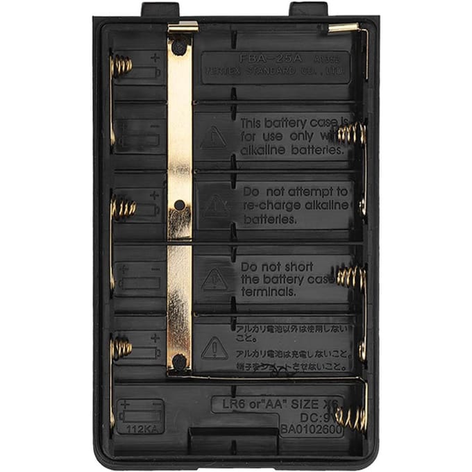 AA Batterijpakket Handige Plastic Batterijhouder Doos Compatibel voor Yaesu VX‑150 VX‑110 black