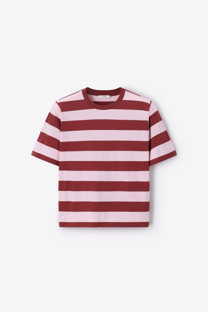 Sissy-Boy - Donkerrood gestreept T-shirt