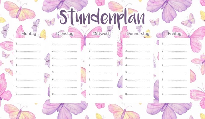 Wallvy - Magnetische Lesrooster - Fiolet Aquarel Vlinders - 30x17,5CM