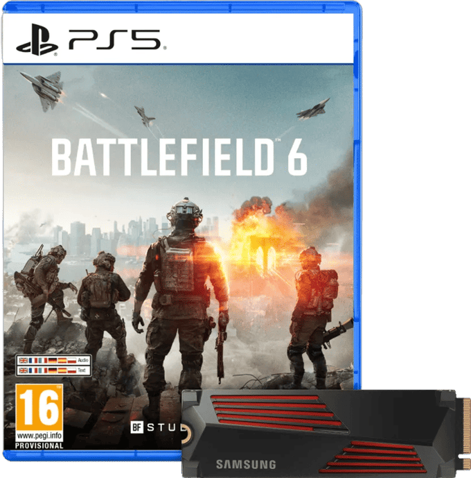Battlefield 6 PS5 + Samsung 990 Pro 4TB Heatsink NVMe SSD