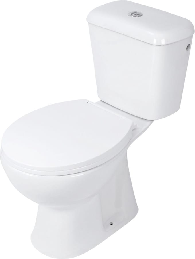 Differnz Toiletpot Duoblok Staand Achter Onder Onderuit Wit