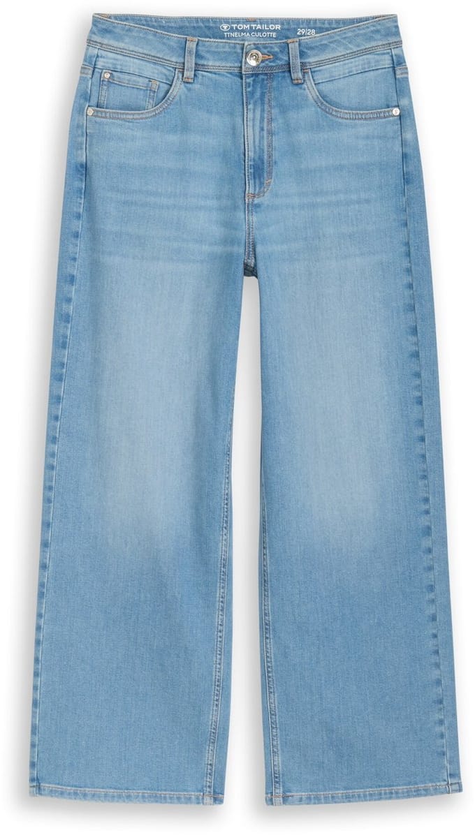 Tom Tailor - TTNELMA CULOTTE-jeans - Maat 26/28 - Clean Light Stone Blue Denim