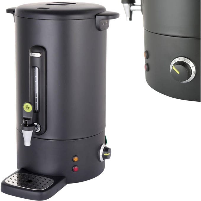 HENDI Warme dranken ketel – mat zwart – 16L – non-drip kraan – instelbare temperatuur