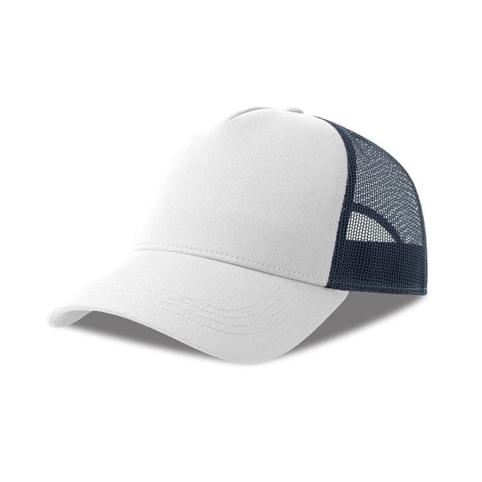 Atlantis Headwear Rapper Cotton-S Cap AT535 - white/navy - One size