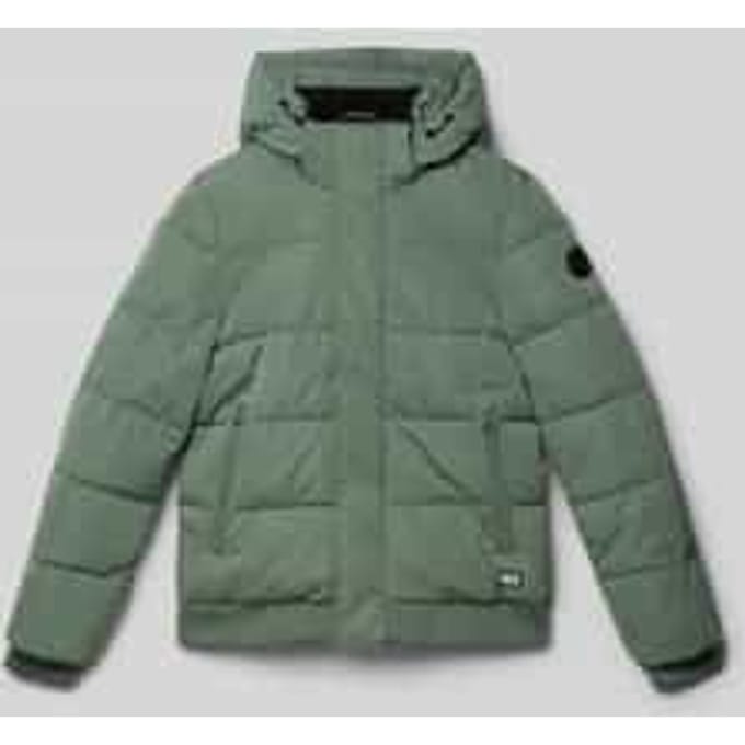 Gewatteerd jack met labelpatch, model 'HASWAR’