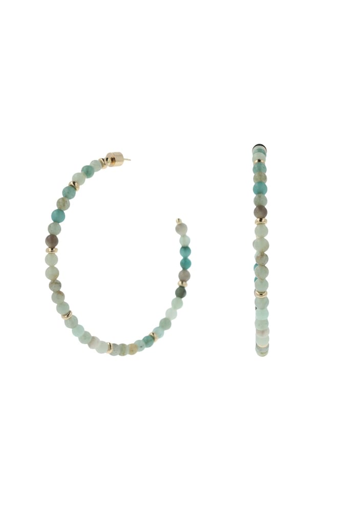 OTAZU Marble Hoops Green, White Größe: OS | Ohrringe Outlet | Damen | Weiß