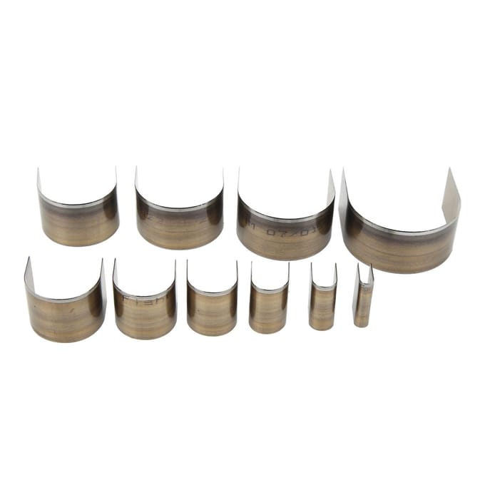 10 Stuks Leer Snijmal Handgemaakt DIY Halve Cirkel Leer Ponsen Stansgereedschap 5‑50mm gray