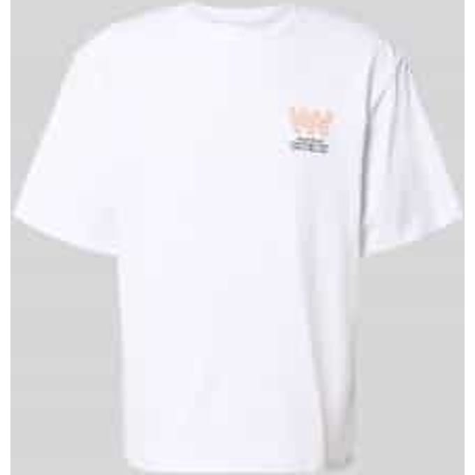 T-shirt met labelprint, model 'Gary'