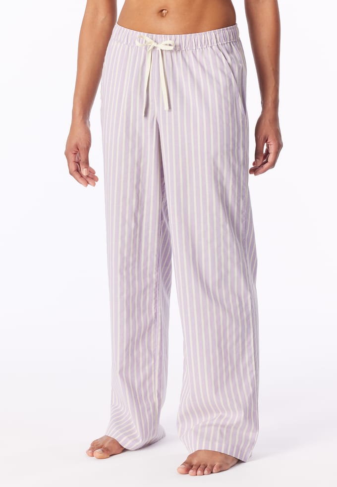 Langere broek van geweven viscose, multicolor strepen Mix+ Relax 48