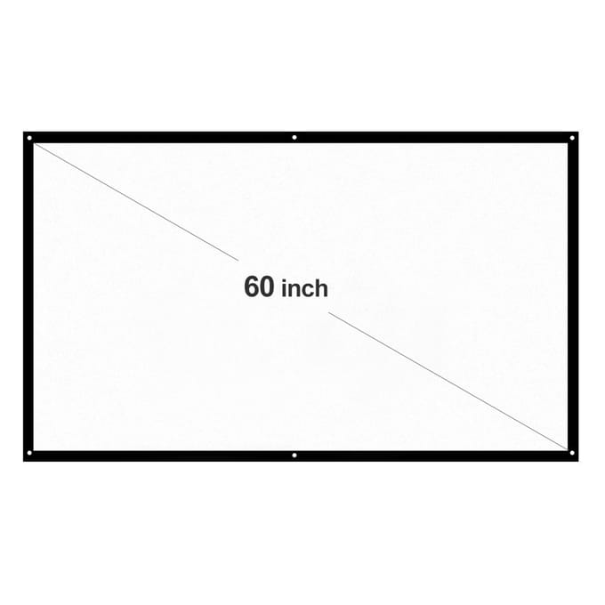 H60 60 Draagbaar Projectiescherm HD 16:9 Wit Dacron 60 Inch Diagonaal Video Projectiescherm Opvouwbaar Wandmontage