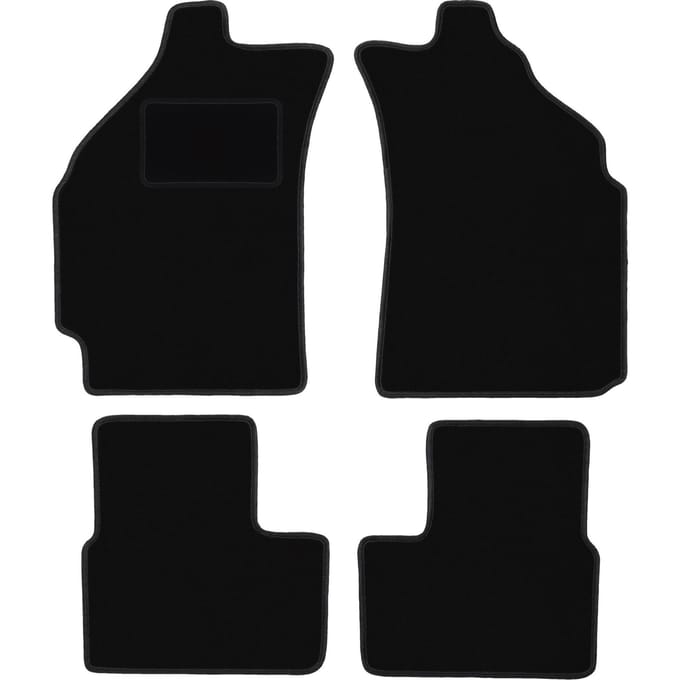Zwarte veloursmatten voor: Chevrolet Matiz hatchback (2004-2009)