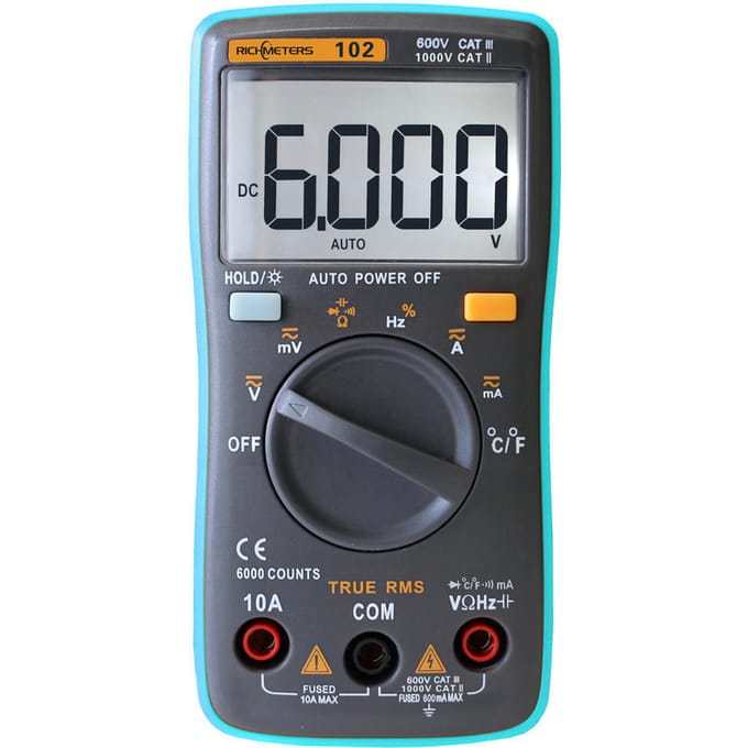 RICHMETERS RM102 LCD Digitale Multimeter DMM DC AC Spanning Diode Temperatuur Tester RM102