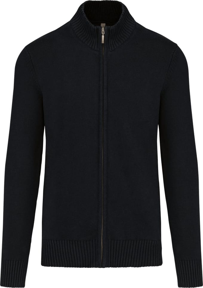 Kariban Heren cardigan met rits K971 - Black - S