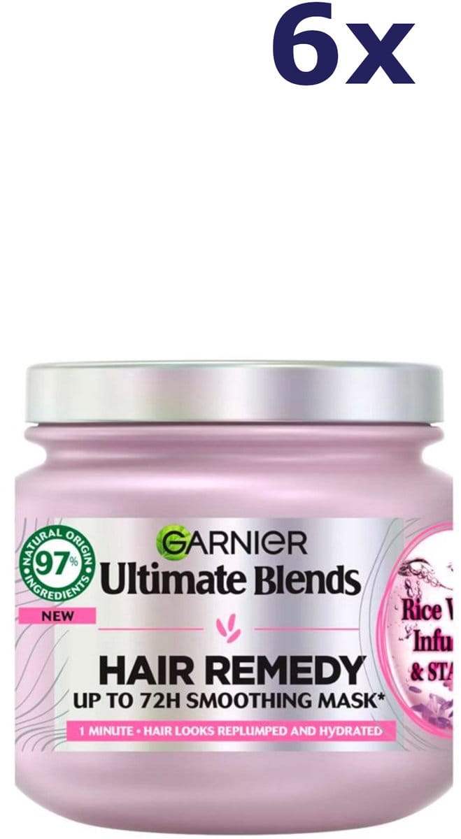 6x Garnier Ultimate Blends Rice Water Hair Remedy 340ml haarmasker