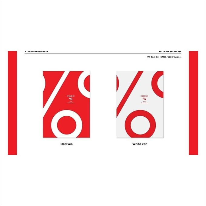 Roze - PERCENT (Wit / Rood ver.) / 8e mini-album Random_no poster red