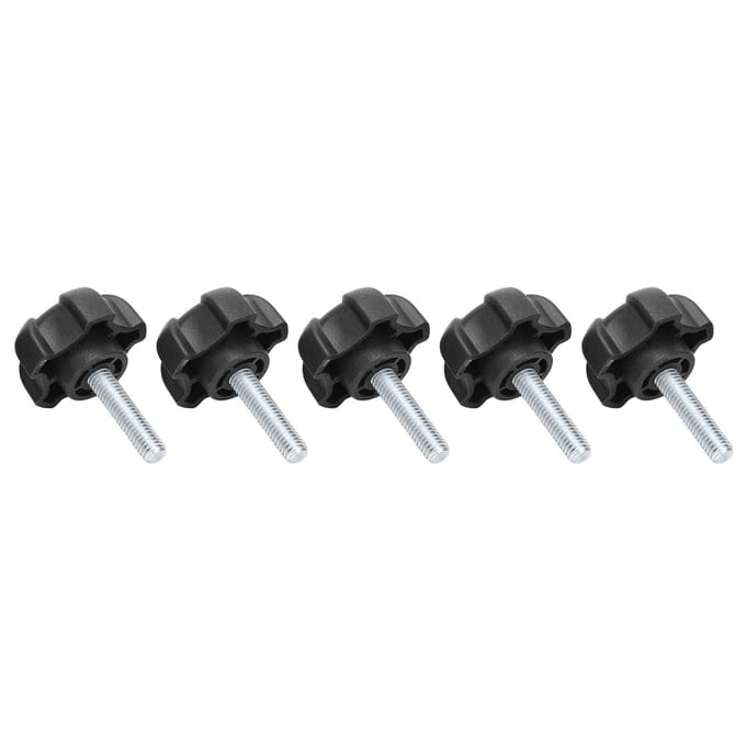 5 Stuks M6 25MM Plastic Handvat Duimschroef Vijfpuntige Sterkop Schroef Draad Knooppunt