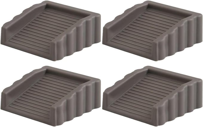 Deurstopper Set - Deurgrendel Woonkamer - Veiligheid Binnen - Antislip Textuur - 4 Stuks - Grijs