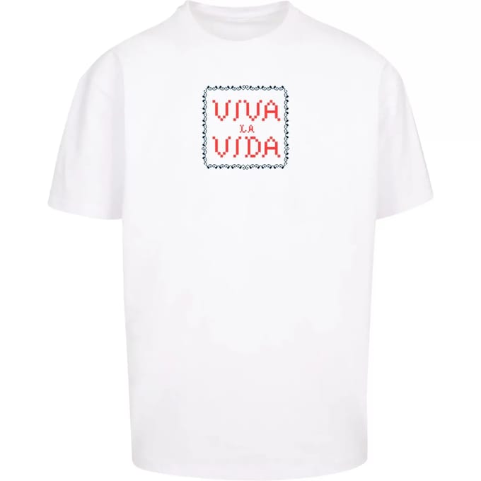 Oversized T-shirt Merchcode Frida Kahlo - Pixels viva la vida Heavy