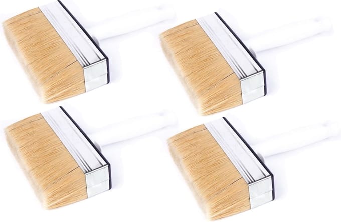 4x Veba Witborstel 14x4cm - Voordeelverpakking