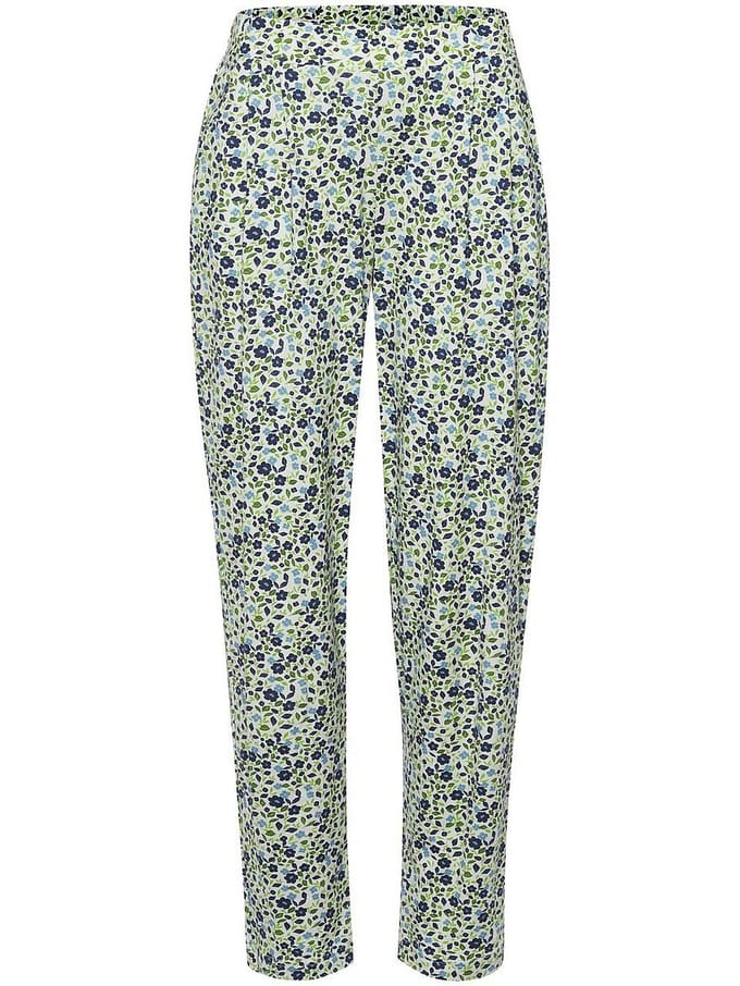 Enkellange bandplooibroek Karla Van Green Cotton wit