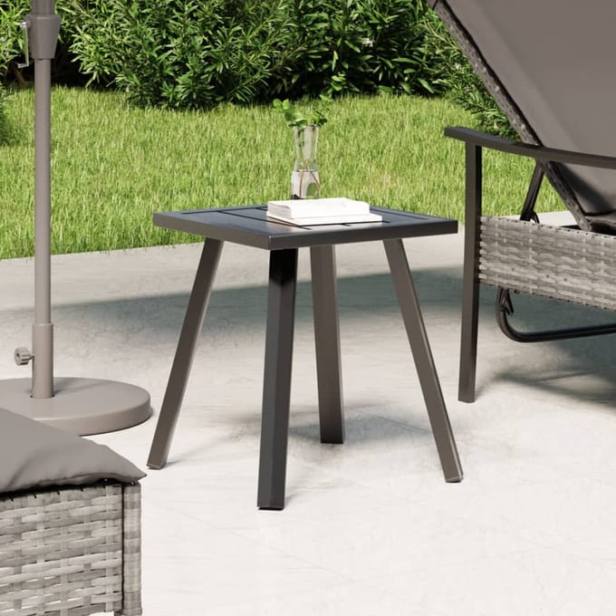 vidaXL - Tuintafel - 34x34x38 - cm - staal - antracietkleurig