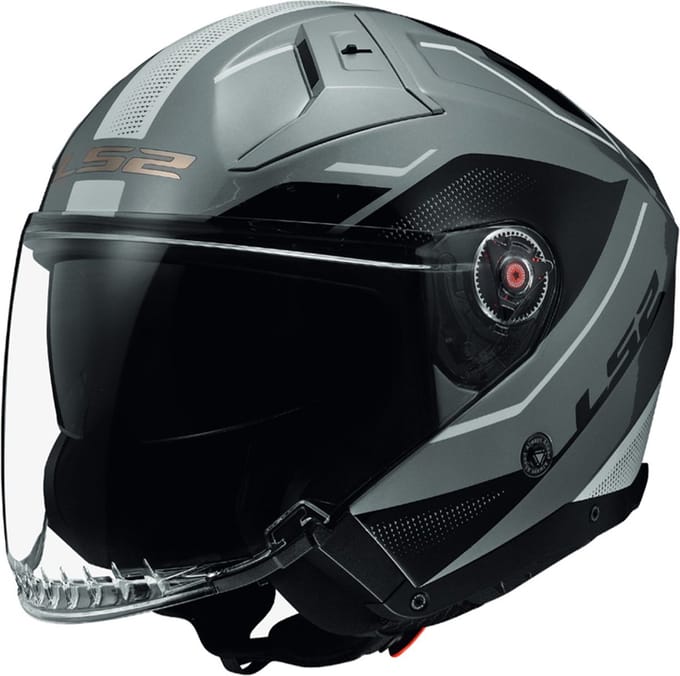 LS2 OF603 Infinity II Veyron Glossy Grijs Wit 06 Jet Helm - Helm