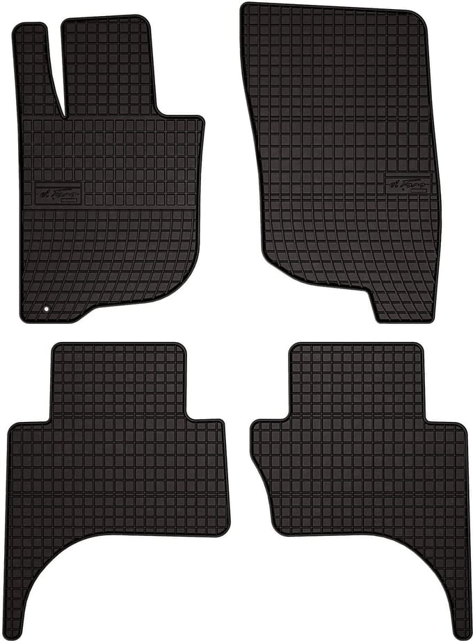 Wielganizator SolidPRO Serie - Zwarte Rubberen Automatten - Mitsubishi L200 V - Antislip - Model Specifiek