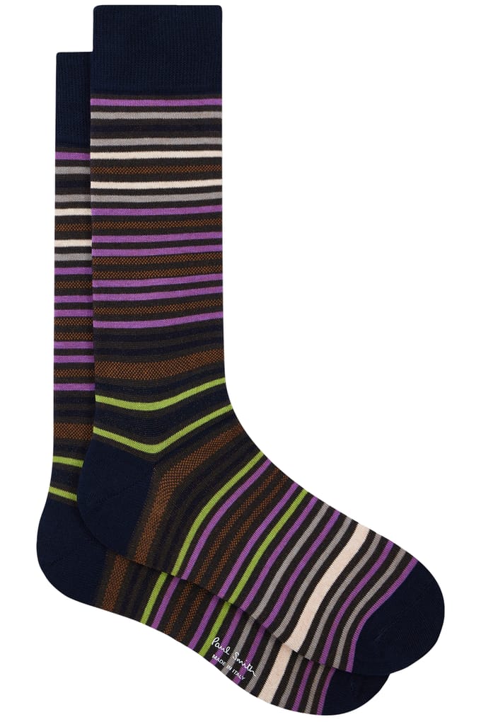 Paul Smith Sock Gavin Stripe Navy Taglia: OS | Calzini Outlet | Uomo | Blu
