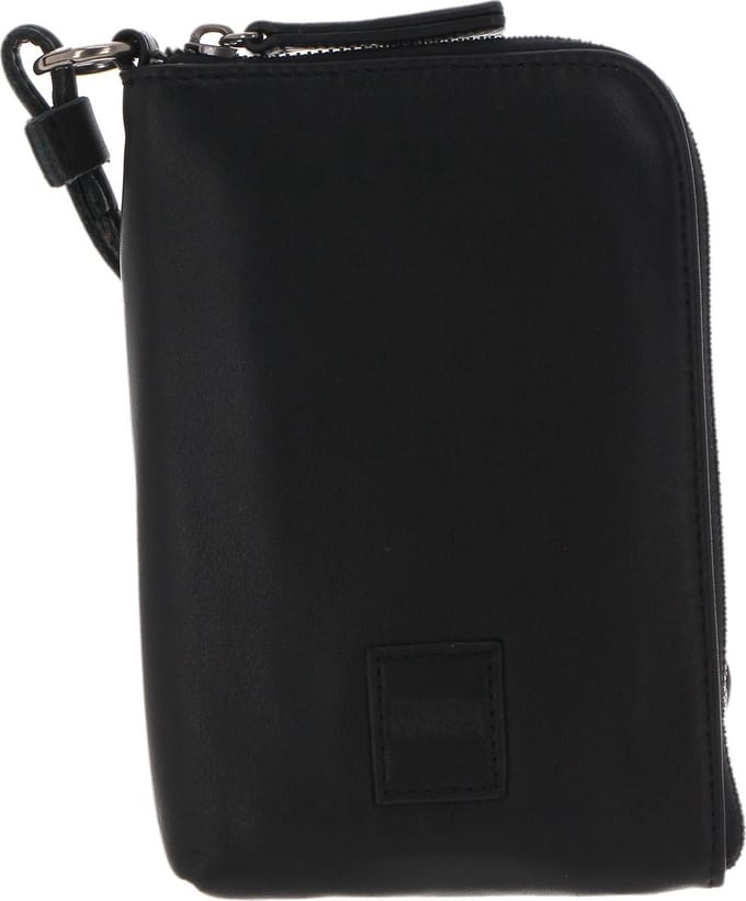 FREDsBRUDER Leren Telefoontasje Schoudertas FB Mobile Bag Black Zwart