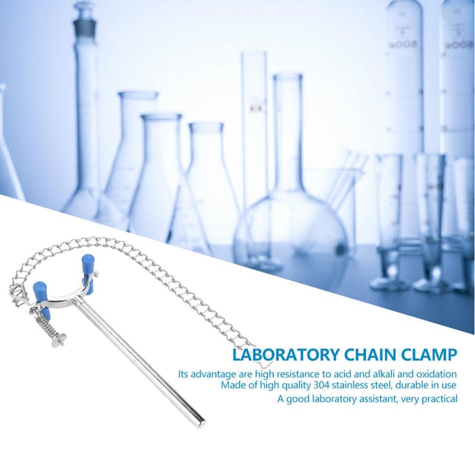 Laboratorium Beker Ketting Klem Clip Beker Container Fixator Chemische Apparatuur white