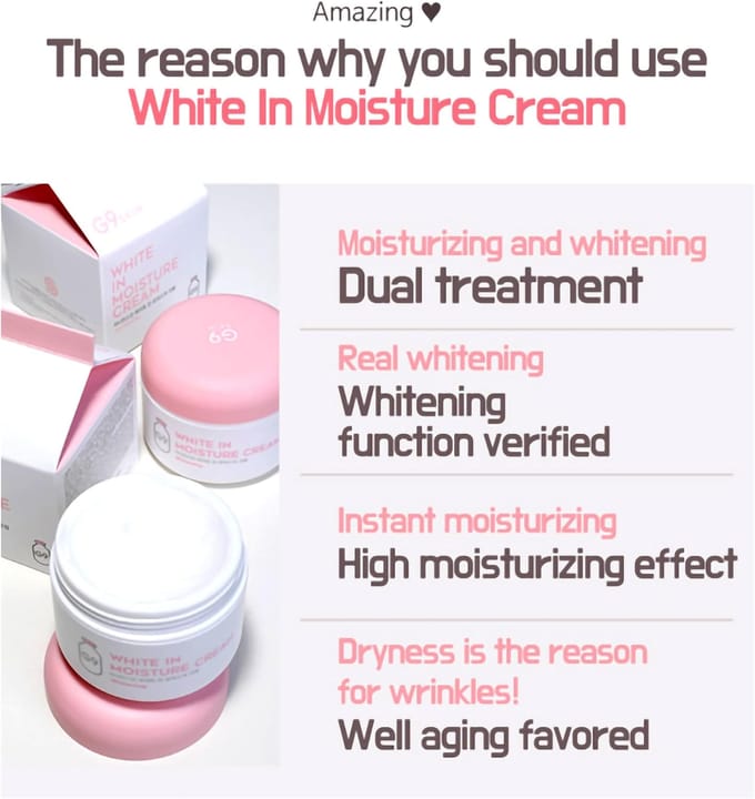 [G9SKIN] Crème White In Moisture 100ml pink