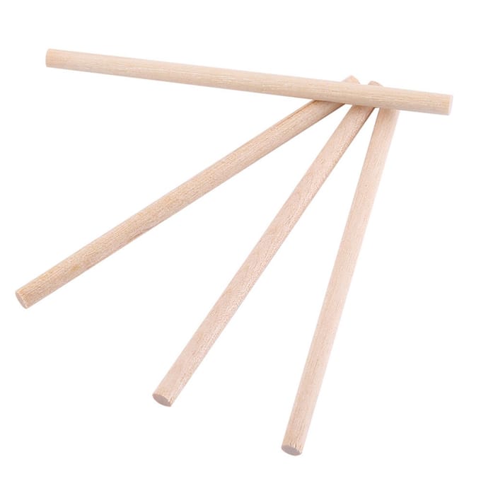 100 stuks 80mm Ronde Houten Stokjes Voor DIY Houtknutselen Huis Tuin Decoratie beige