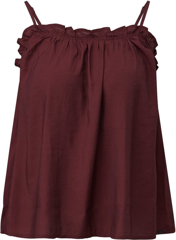 QS - female - Wijde top met ruches van viscosemix