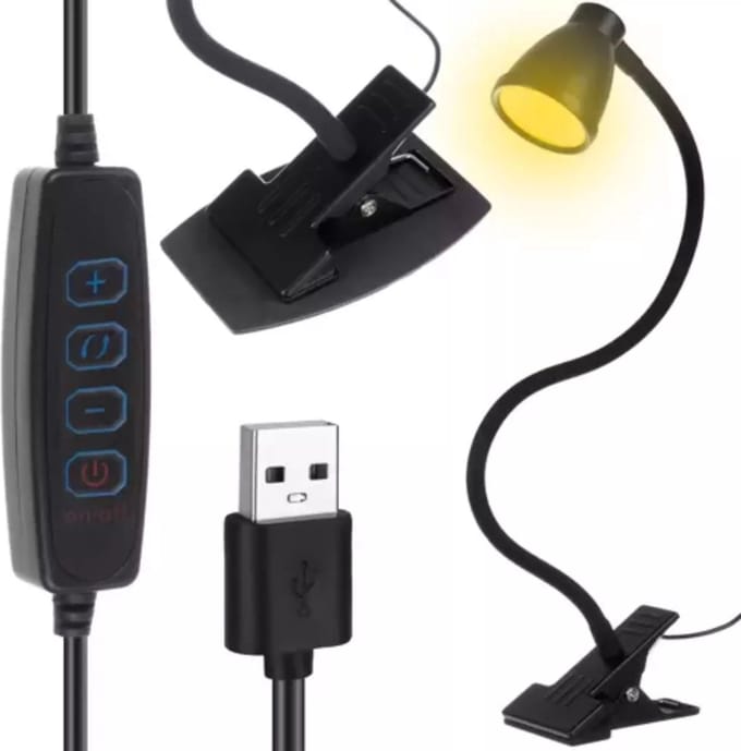 Izoxis Flexibele Bureaulamp met Clip - Ideaal voor Elke Werkruimte - Zwart
