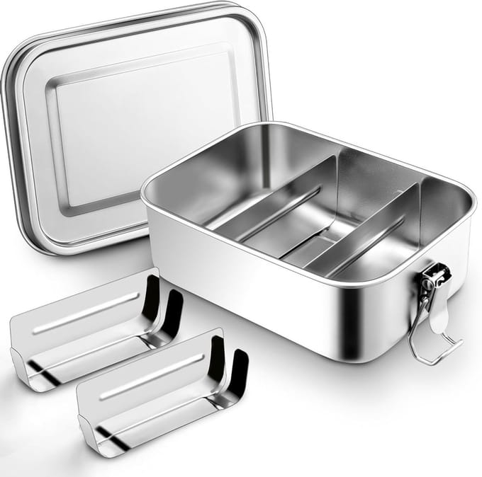 RVS Lunchtrommel Maat 1 - Stevige Broodtrommel voor School en Werk
