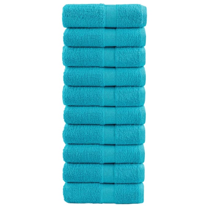 vidaXL - Gastendoekjes - SOLUND - 10 - st - 600 - g/m² - 30x50 - cm - turquoise
