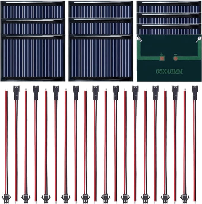 3V 65 x 48 mm Micro Mini Zonnepaneel - Draagbaar en Compact voor Doe-Het-Zelf Projecten