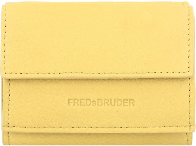 FREDsBRUDER Leren Portemonnee Bobonia Foldover Wallet Capri Yellow Mosterdgeel