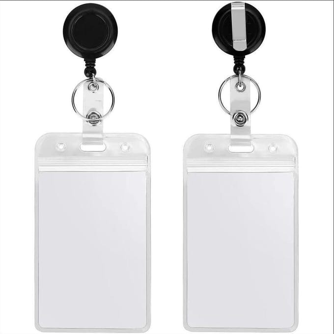 Verticale waterdichte ID-kaarthouder of horizontale waterdichte ID-kaarthouder lanyard easy-pull gesp black