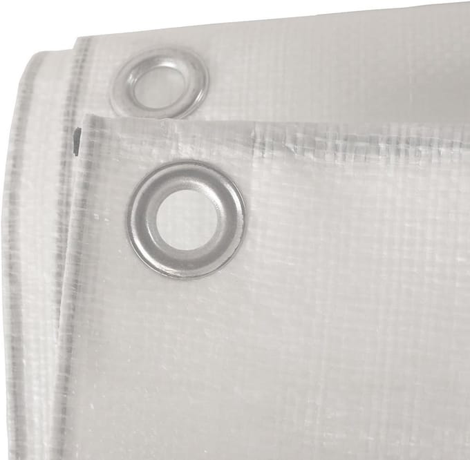 Afdekzeil - Waterdicht Doek - Bescherming Buiten - Sterke Kwaliteit 180g/m² - 4 x 8 Meter - Wit