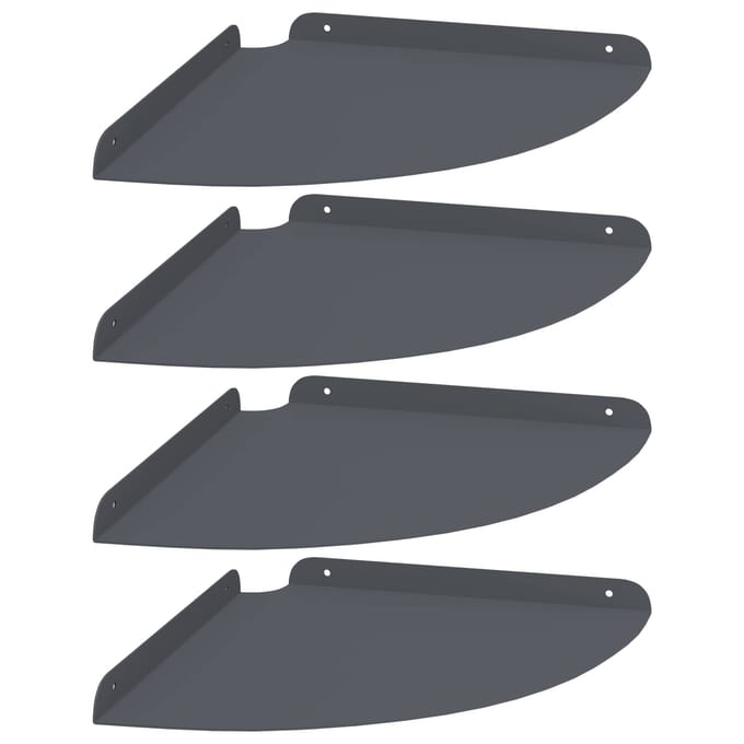 vidaXL - Hoek - Plank - 4 - st - Antraciet - 30 - x - 30 - x - 2 - cm