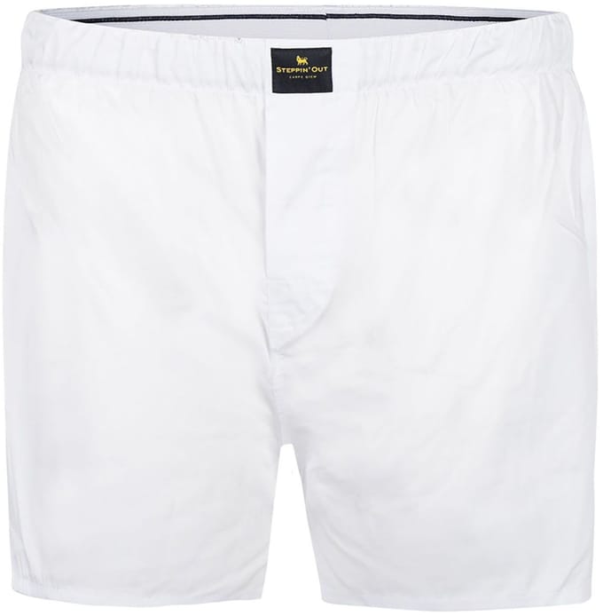 Steppin' Out Boxer Wit Oxford - Maat M - Heren - Boxershorts